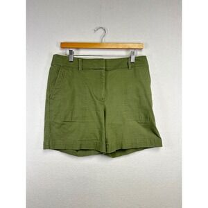 Talbots Women's Olive Green‎ Cotton Blend Utility Shorts Size 6